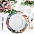thumbnail image 4 of Ryvnso Cat American Flag Round Plate Mats Dining Table Placemat Set of 4 for Holiday Decoration, 4 of 7