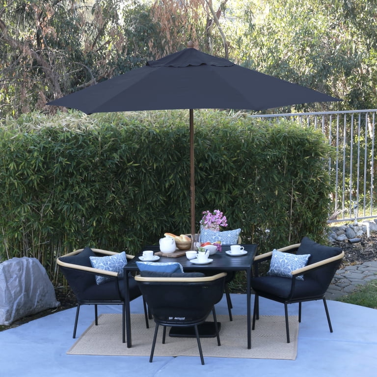 astella 9' wood-grain market patio umbrella Wooden opening process and is easily secured in place with a pin so that the wide nine Astella 9' Wood-Grain Market Patio