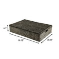 thumbnail image 3 of happimess BSK2015C-SET2 Holden 30" Classic Costal Hand-Woven Hyacinth Wicker Under Bed Storage Basket with Lid, Black (Set of 2), 3 of 5