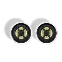 Monoprice 2 Way In-Ceiling Speakers - 8 Inch (Pair) With Aramid Fiber And Titanium Silk Drivers - Caliber Slim Series