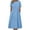 Sky Blue summer dresses for women, variant on Wycnly Summer Dresses for Women Casual Button Down Plus Size Smocked Swing Long Dresses with Pocket 2024 Short Sleeve Round Neck Solid Maxi Formal Dress Wine XXXL