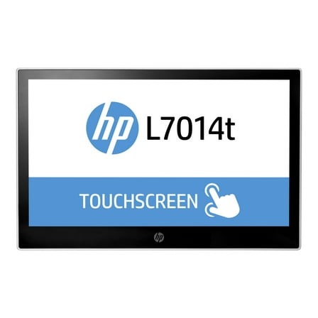 HP L7014t Retail Touch Monitor - LED monitor with KVM switch - 14" - touchscreen - 1366 x 768 @ 60 Hz - TN - 200 cd/m�� - 350:1 - 16 ms - DisplayPort - HP black, asteroid