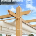 thumbnail image 4 of WildBreak 10 x 10 feet Outdoor Pergola, with Canopy and Side Mesh Screen, Beige & White, 4 of 7