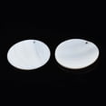 thumbnail image 3 of Natural Freshwater Shell Pendants Flat Round Seashell Color 49-50x1.5-5.5mm Hole: 1.8mm, 3 of 4