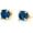 Blue Round, variant on 18K Gold Plated Stud Earrings For Women, Handmade 925 Sterling Silver Stud Earrings, Small Druzy Lightweight Hypoallergenic Crystal Earrings