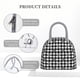 thumbnail image 4 of Balery Black Tartan Plaid Bolsa de Almuerzo para Mujeres, Caja de Almuerzo, Bolsa de Almuerzo Pequeña Impermeable, Tote de Almuerzo Reutilizable con Gran Capacidad, 4 of 6