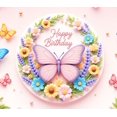 thumbnail image 4 of Floral Design Happy Birthday Banner Colorful Butterflies Birthday Decor for Birthday Celebration Kids Party Garden Theme, 4 of 8