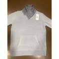 thumbnail image 4 of Men's Asymmetrical Zip Knit Sweater High Neck Long Sleeve Slim Fit Pullover, 4 of 5