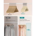 thumbnail image 6 of Velvet Hangers 100 Pack, Non-Slip Clothes Hangers with Silver-Colored Swivel Hooks, Slim Space-Saving for Closet, Heavy-Duty, Black, 6 of 7