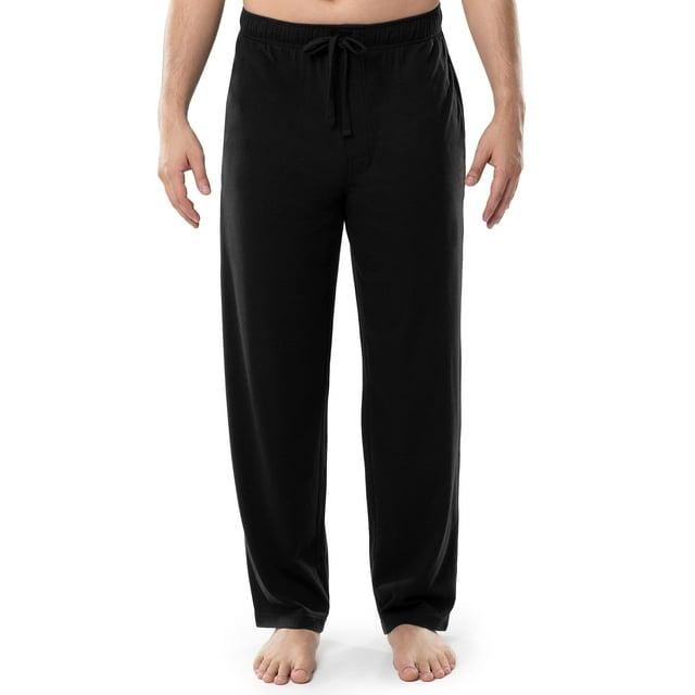 Pantalón de pijama IZOD para hombre de punto jersey negro talla mediana
