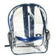 thumbnail image 1 of Mochila transparente para estadio | Bolsa transparente homologada para conciertos y eventos deportivos | Mochila pequeña de plástico de 30 x 40 cm con 4 bolsillos y portabotellas | Ideal para, 1 of 1
