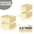 thumbnail image 3 of Organizador de cajones SpaceAid, ropa interior, paquete de 4 unidades, color beige, 3 of 6