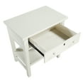 thumbnail image 6 of Dtwnek Wood Beside Table End Table with 1 Bottom Shelf, 1 Drawer Nightstand for Living Room, Bedroom, White, 6 of 10