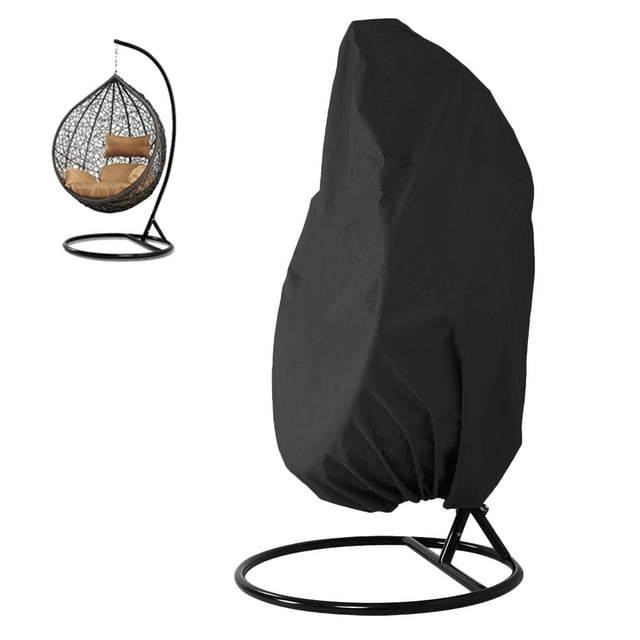 Pcapzz Patio Hanging Chair Cover Waterproof Outdoor Single Seat Wicker Swing Egg Chair Patio Garden Furniture Protective