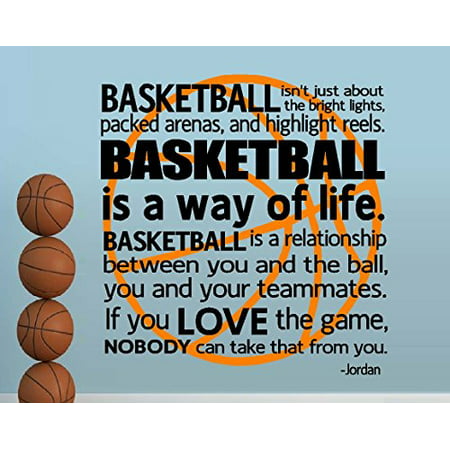 Decal ~ Basketball ~ Subway words, Inspirational, Jordan: Wall (Best Jordans To Play Basketball In)