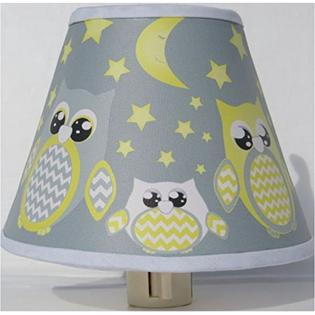 Yellow and Gray Owl Night Lights/Owl Woodland Forest Animal