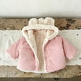 thumbnail image 5 of UQJfacai Girls Winter Coats Kids Fleece Lined Button Down Jacket Boys Sherpa Bear Ear Hooded Jackets Casual Outerwear 0-3 Years, 5 of 7