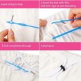thumbnail image 4 of Neddle Drawstring Threader, Rustproof Multipurpose Plastic Blue 15pcs Sewing Drawstring Threader Easy Operation  for Knitting for Tailor's Shop, 4 of 7