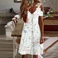 thumbnail image 1 of Fankiway Mode Femmes V-Cou Épaule Dentelle Robe Robe Pull Manches Courtes V-Cou Robe Femmes Robes Grande Taille de Dégagement Grande Taille Robes de Dégagement, 1 of 5