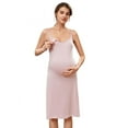 thumbnail image 2 of Dalrosia Women's Nursing Nightgown Maternity Dress Padded Breastfeeding Full Slips Loose Sleepwear Sleeveless Nightshirt, 2 of 7