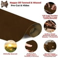 thumbnail image 3 of ELW 5-6 oz 2-2.4mm Nappa Oil Tanned & Waxy Finish Leather Pre-Cuts & Hides  Size: 24"x36" 61-91.4 cm  Chestnut Color  Full Grain Genuine Craftsman Grade A/B, Leatherworking, Sheets, 3 of 6