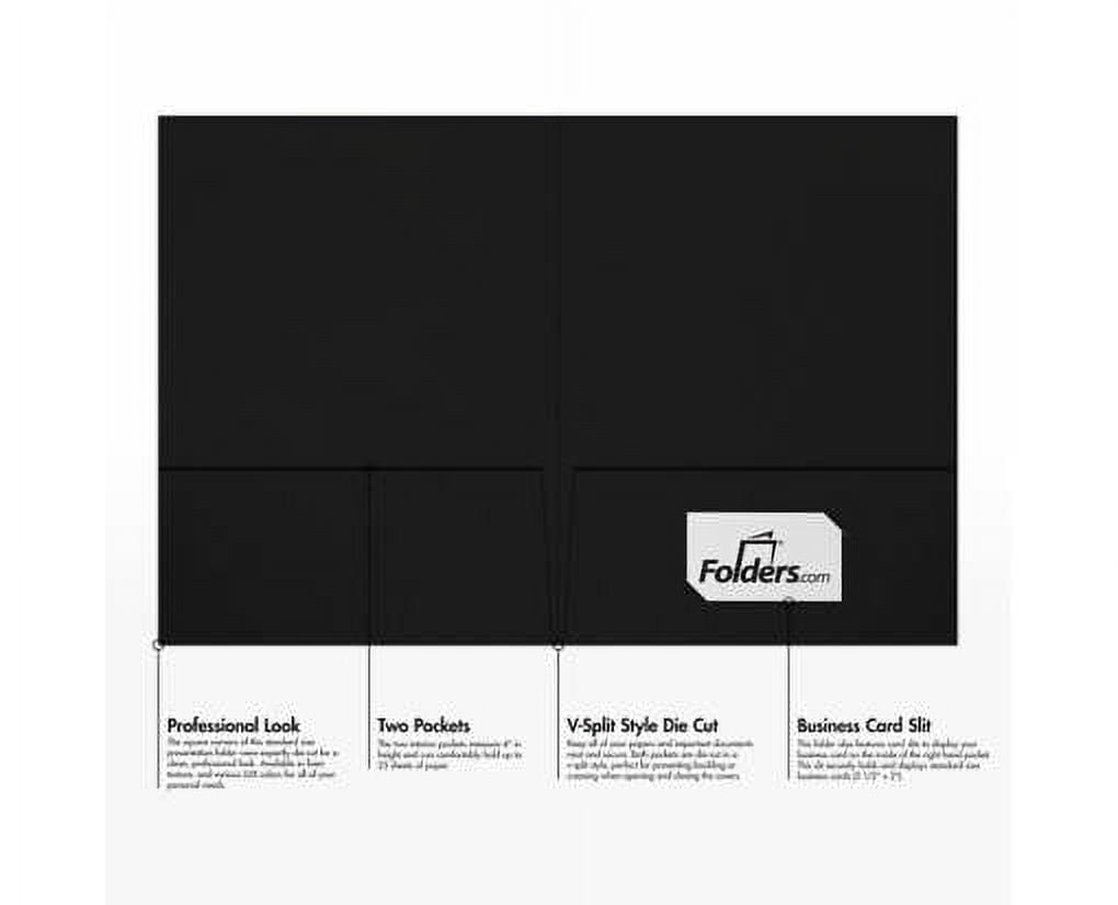 Lux Paper, 9x12in, Presentation Folder, Black Linen, 1000/Pack