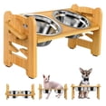 thumbnail image 1 of Cuencos Elevados PKDEF Ajustables en Altura y Ángulo con Alfombrilla Antideslizante para Perros Pequ, 1 of 7