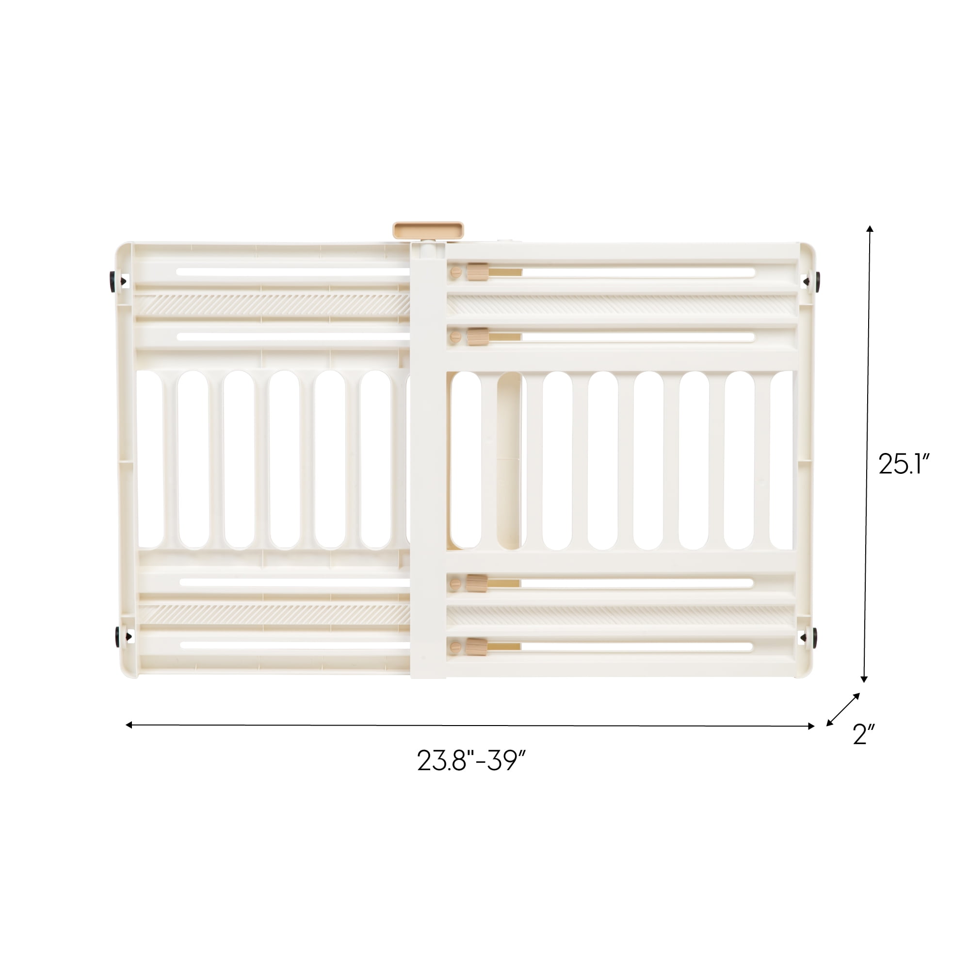 IRIS 24"-39" Portable Expandable Pet Gate, Adjustable Pet Barrier for Puppy Small Dog Fits Most Doorways Easy