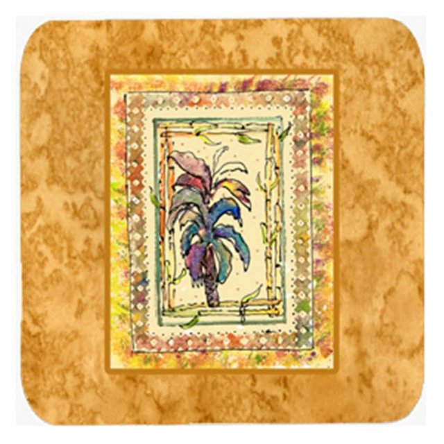 Carolines Treasures 8615FC Palm Tree Foam Coasters- Set Of 4