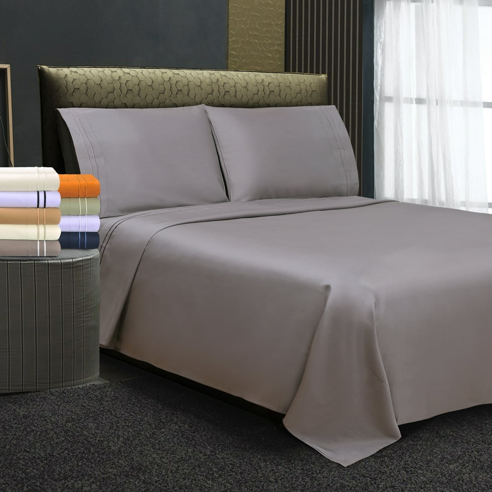 Wickenden 800 Thread Count Bedding Egyptian Cotton Sheets & Pillowcases, 4Piece Embroidered