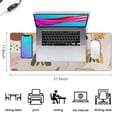 thumbnail image 3 of Abstract Art Design Large Gaming Mouse Pad - Ensures Comfortable Gameplay - Extended, Waterproof, Non-Slip Base - Perfect for Office Laptop - Modern Boho Leaves Design - 31.5 X 11.8 Inch, 3 of 7