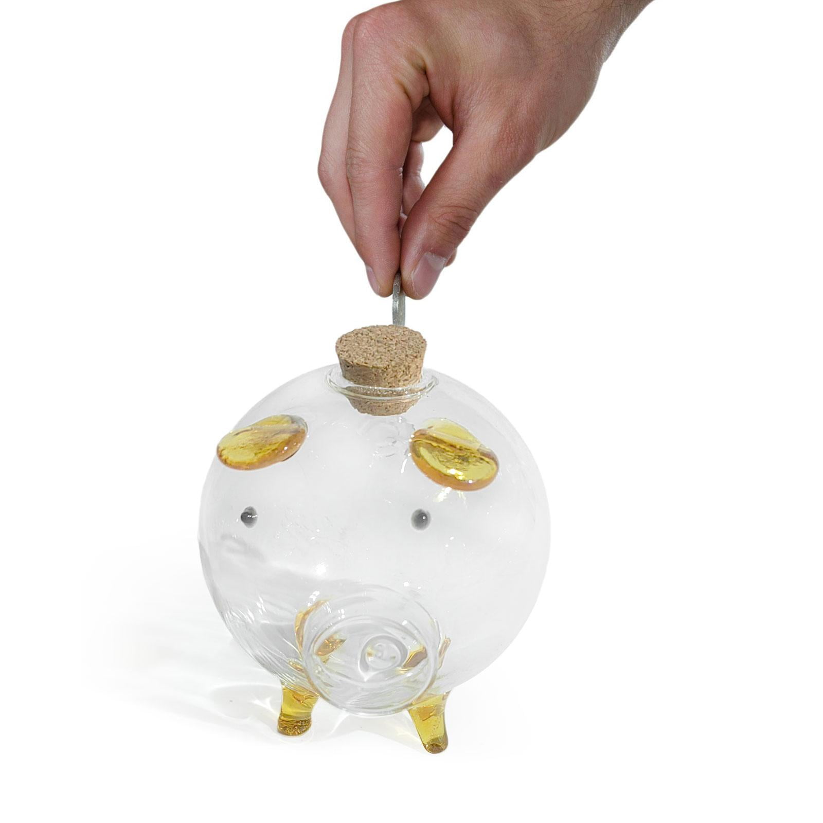 High Borosilicate Glass Piggy Bank 1inch Network 1INCH Clear Glass Piggy  Bank With Decreasing Piles Of Crypto Coins Money Jar