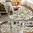 thumbnail image 5 of Small Round Rug 3Ft Washable Non-Slip, Tropical Leaf Circle Area Rugs for Living Room Bedroom, Palm Leaves Plants Vintage Spring Green Indoor Floor Mats Carpet Runner for Home Decor, 5 of 8