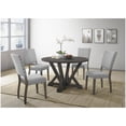 thumbnail image 5 of Best Master 5-Piece Solid Wood Round Dinette Set in Antique Rustic Gray, 5 of 5