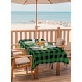 thumbnail image 2 of 60x120 Inch Outdoor Tablecloth with Umbrella Hole Zipper Rectangle St. Patrick's Day Rectangular Tablecloths Outside Waterproof Spring Lucky Shamrock Green Buffalo Plaid Patio Table Cover for Picnic, 2 of 8