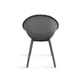 thumbnail image 4 of 2xhome Modern Perforated Egg-Shaped Dining Accent Chairs, Breathable Polka Dot Bowl Pod Pattern for Indoor or Outdoor Use, Grey, Set of 1, 1 piece, 4 of 5