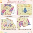 thumbnail image 4 of FORMRS Kids Short Sleeve Top and Pants Pajama Set Unisex Satin 2-Piece Sleepwear, Sizes 11-12Y, Neon Skates, 4 of 8