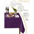 thumbnail image 2 of Pure Dark Purple Table Cloth, Simple Solid Color Waterproof Tablecloth for Rectangle Tables, Reusable Washable Fabric Table Cover for Restaurant Kitchen Dining Tables 60"x120", 2 of 6