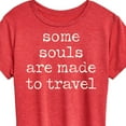 thumbnail image 3 of Instant Message - Some Souls Are Made To Travel - Women's Short Sleeve Graphic T-Shirt, 3 of 6