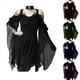 thumbnail image 2 of Vestido con botones irregulares y mangas con hombros descubiertos y tirantes de 5 colores y 8 tamaños de Halloween, 2 of 2