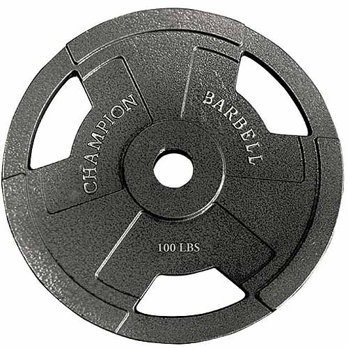 Champion Olympic Grip Plate, 100 lbs