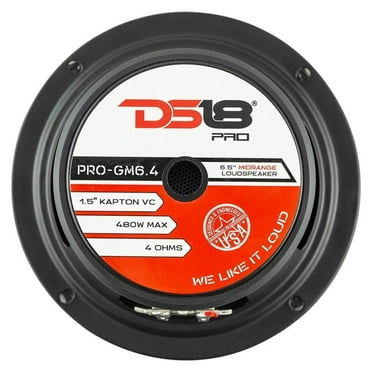 DS18 PRO-GM6.4 6.5" Midrange Loud Speaker 4 Ohm 480 Watts Max Mid Range Single