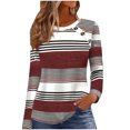 thumbnail image 4 of 2 Pack ylioge S-5X Plus Size Long Sleeve Sweatshirts for Women Crewneck Shirts Womens Casual Color Block Pullover Slim Basic Going-Out Loungewear Tops, 4 of 8