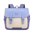 thumbnail image 1 of School Bag Durable PU Students Backpack Children Daily Leisure (Purple), 1 of 7
