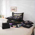 thumbnail image 6 of Homewish Cute Funny Skull 7 Pieces Full Size Bedding Sets,Dreamy Butterfly Floral Full Size Bed in a Bag,Halloween Bed Set,Black Reversible, 6 of 8