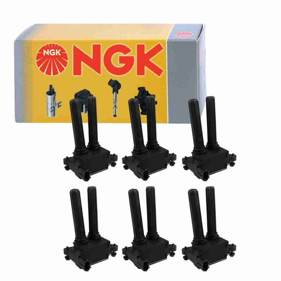 6 pc NGK 48716 Ignition Coils for 2505-302202 36-8121 56029129AA 56029129AB 56029129AF 68060346AA 68238603AA E1004 GN10352 IC584 UF-504 UF504 Spark Plug Wire Boot Fits select: 2013-2023 RAM 1500
