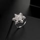thumbnail image 1 of Anillo giratorio de copo de nieve, anillo giratorio giratorio, personalidad de moda femenina, anillo de dedo índice ajustable, plata, 1 of 5