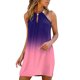 thumbnail image 1 of Moda mujer verano casual sin mangas halter gradiente estampado vestido Pompotops  ghjkhdj1718, 1 of 5