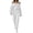 White, variant on Ndbuld Womens Two Piece Outfits Short Sleeve Color Block Tops Long Pants with Drawstring Tracksuit Jogger Sets Green M