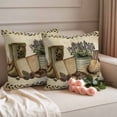 thumbnail image 2 of Vintage Farmhouse Outdoor Waterproof Pillow Covers, Retro Country Boots Flowers Leaf Book Decorative Square Throw Pillowcase Sofa Cushion Sham for Patio/Couch/Chair, 16"x16" 2 Pack, 2 of 8